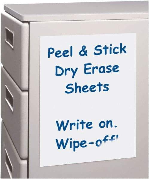 C-LINE - 11" High x 8-1/2" Wide Peel & Stick Dry Erase Sheets - Laminated - Apex Tool & Supply