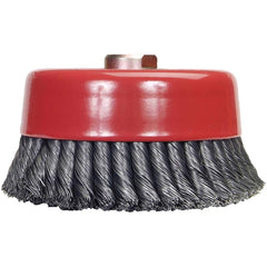 Norton - 6" Diam 5/8-11 Threaded Arbor Carbon Steel Fill Cup Brush - Apex Tool & Supply