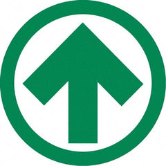 NMC - "Arrow", 36" Long x 36" Wide, Sportwalk Safety Sign - Round, 0.005" Thick, Use for Workplace/Safety - Apex Tool & Supply