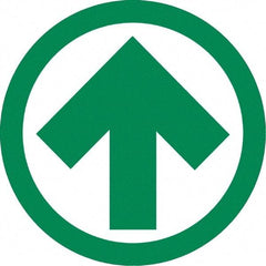 NMC - "Arrow", 36" Long x 36" Wide, Asphalt Art Safety Sign - Round, 0.005" Thick, Use for Workplace/Safety - Apex Tool & Supply