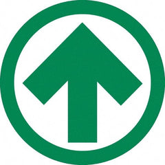 NMC - "Arrow", 23" Long x 23" Wide, Sportwalk Safety Sign - Round, 0.005" Thick, Use for Workplace/Safety - Apex Tool & Supply