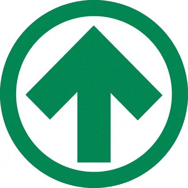 NMC - "Arrow", 23" Long x 23" Wide, Asphalt Art Safety Sign - Rectangle, 0.005" Thick, Use for Workplace/Safety - Apex Tool & Supply