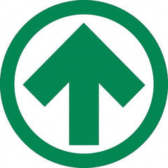 NMC - "Arrow", 23" Long x 23" Wide, Asphalt Art Safety Sign - Rectangle, 0.005" Thick, Use for Workplace/Safety - Apex Tool & Supply