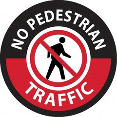 NMC - "No Pedestrian Traffic", 36" Long x 36" Wide, Sportwalk Safety Sign - Rectangle, 0.005" Thick, Use for Workplace/Safety - Apex Tool & Supply