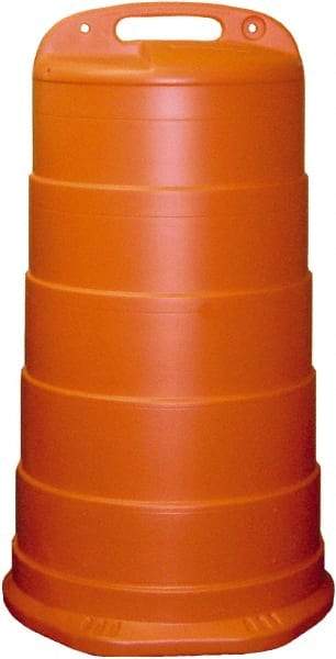 PRO-SAFE - 40" High x 36" Wide Reflective Channelizer Drum - High Density Polyethylene (HDPE), 10 Lbs, Orange - Apex Tool & Supply