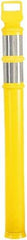 PRO-SAFE - 46" High x 4" Wide Reflective Delineator Post - High Density Polyethylene (HDPE), 3 Lbs, Yellow - Apex Tool & Supply