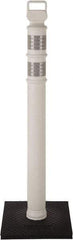 PRO-SAFE - 46" High x 4" Wide Reflective Delineator Post - High Density Polyethylene (HDPE), 3 Lbs, White - Apex Tool & Supply