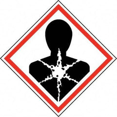 NMC - Hazardous Materials Label, Header: Health Hazard - Legend: GHS - Graphic, English, Black & Red, 4" Long x 4" High, No Coating - Apex Tool & Supply