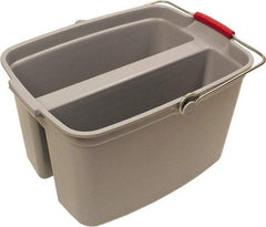 O-Cedar - 19 Qt Plastic Bucket - 18" Long x 10" High x 12-3/4" Wide, Gray - Apex Tool & Supply