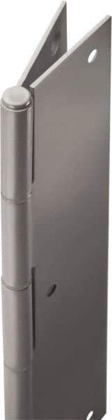 Stanley - 74" Long x 5" Wide, 21" Knuckle, Stainless Steel Continuous Hinge - 0.75" Thick, With Holes - Apex Tool & Supply