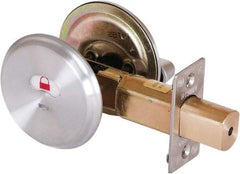Stanley - 1-3/8 to 2" Door Thickness, Satin Chrome Finish, Single Cylinder Deadbolt - Nonhanded Handling, Key Override, Single Cylinder - Apex Tool & Supply