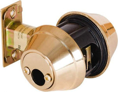Stanley - 1-3/8 to 2" Door Thickness, Satin Nickel Finish, Double Cylinder Deadbolt - Nonhanded Handling, Key Override, Double Cylinder - Apex Tool & Supply