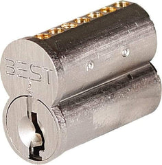 Best - Best I/C Core Small Format IC Cylinder - Satin Chrome Coated, Brass/Zinc Alloy - Apex Tool & Supply