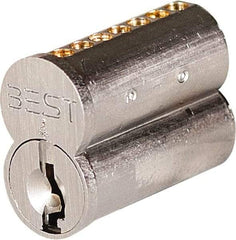 Best - Best I/C Core Small Format IC Cylinder - Satin Chrome Coated, Brass/Zinc Alloy - Apex Tool & Supply
