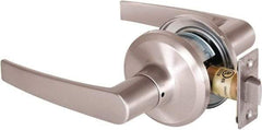 Stanley - Grade 2 Passage Lever Lockset - 2-3/8 & 2-3/4" Back Set, Keyless Cylinder, Brass Alloy, Satin Nickel Finish - Apex Tool & Supply