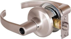 Stanley - Grade 2 Office Lever Lockset - 2-3/8 & 2-3/4" Back Set, Brass Alloy, Satin Nickel Finish - Apex Tool & Supply