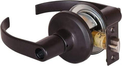 Stanley - Grade 2 Office Lever Lockset - 2-3/8 & 2-3/4" Back Set, Brass Alloy, Oil Rubbed Bronze Finish - Apex Tool & Supply