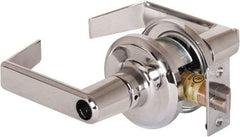 Stanley - Grade 2 Office Lever Lockset - 2-3/8 & 2-3/4" Back Set, Brass Alloy, Bright Chrome Finish - Apex Tool & Supply