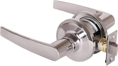 Stanley - Grade 2 Passage Lever Lockset - 2-3/8 & 2-3/4" Back Set, Keyless Cylinder, Brass Alloy, Bright Chrome Finish - Apex Tool & Supply
