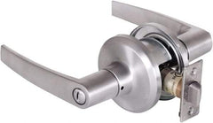 Stanley - Grade 2 Privacy Lever Lockset - 2-3/8 & 2-3/4" Back Set, Keyless Cylinder, Brass Alloy, Satin Chrome Finish - Apex Tool & Supply