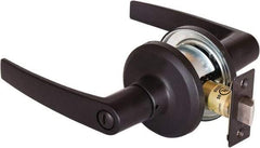 Stanley - Grade 2 Privacy Lever Lockset - 2-3/8 & 2-3/4" Back Set, Keyless Cylinder, Brass Alloy, Oil Rubbed Bronze Finish - Apex Tool & Supply