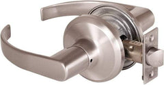 Stanley - Grade 2 Passage Lever Lockset - 2-3/8 & 2-3/4" Back Set, Keyless Cylinder, Brass Alloy, Satin Nickel Finish - Apex Tool & Supply