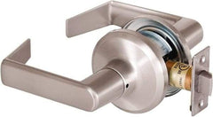 Stanley - Grade 2 Passage Lever Lockset - 2-3/8 & 2-3/4" Back Set, Keyless Cylinder, Brass Alloy, Satin Nickel Finish - Apex Tool & Supply