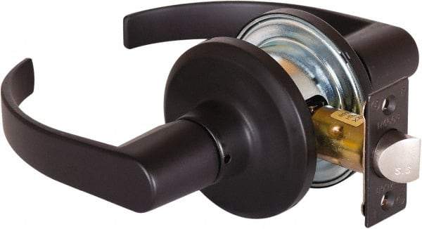 Stanley - Grade 2 Passage Lever Lockset - 2-3/8 & 2-3/4" Back Set, Keyless Cylinder, Brass Alloy, Oil Rubbed Bronze Finish - Apex Tool & Supply