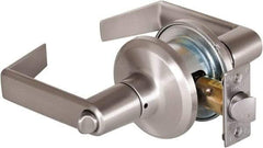 Stanley - Grade 2 Privacy Lever Lockset - 2-3/8 & 2-3/4" Back Set, Keyless Cylinder, Brass Alloy, Satin Nickel Finish - Apex Tool & Supply