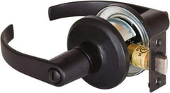 Stanley - Grade 2 Privacy Lever Lockset - 2-3/8 & 2-3/4" Back Set, Keyless Cylinder, Brass Alloy, Oil Rubbed Bronze Finish - Apex Tool & Supply