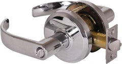 Stanley - Grade 2 Entrance Lever Lockset - 2-3/4" Back Set, Key In Lever Cylinder, Brass Alloy, Bright Chrome Finish - Apex Tool & Supply