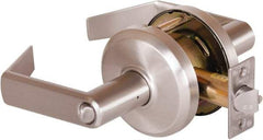 Stanley - Grade 2 Entrance Lever Lockset - 2-3/4" Back Set, Key In Lever Cylinder, Brass Alloy, Nickel Finish - Apex Tool & Supply