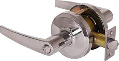 Stanley - Grade 2 Entrance Lever Lockset - 2-3/4" Back Set, Key In Lever Cylinder, Brass Alloy, Bright Chrome Finish - Apex Tool & Supply