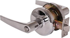 Stanley - Grade 2 Privacy Lever Lockset - 2-3/4" Back Set, Keyless Cylinder, Brass Alloy, Bright Chrome Finish - Apex Tool & Supply