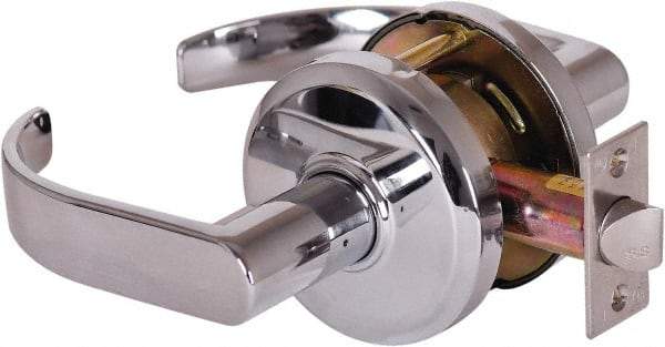 Stanley - Grade 2 Passage Lever Lockset - 2-3/4" Back Set, Keyless Cylinder, Brass Alloy, Bright Chrome Finish - Apex Tool & Supply