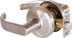 Stanley - Grade 2 Passage Lever Lockset - 2-3/4" Back Set, Keyless Cylinder, Brass Alloy, Nickel Finish - Apex Tool & Supply