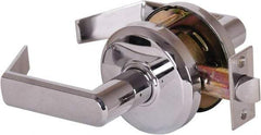 Stanley - Grade 2 Passage Lever Lockset - 2-3/4" Back Set, Keyless Cylinder, Brass Alloy, Bright Chrome Finish - Apex Tool & Supply