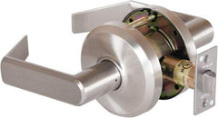 Stanley - Grade 2 Passage Lever Lockset - 2-3/4" Back Set, Keyless Cylinder, Brass Alloy, Nickel Finish - Apex Tool & Supply