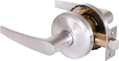 Stanley - Grade 2 Passage Lever Lockset - 2-3/4" Back Set, Keyless Cylinder, Brass Alloy, Satin Chrome Finish - Apex Tool & Supply