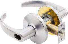 Best - Grade 1 Entrance Lever Lockset - 2-3/4" Back Set, Key In Lever Cylinder, Brass Alloy, Satin Chrome Finish - Apex Tool & Supply