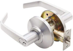 Best - Grade 2 Entrance Lever Lockset - 2-3/4" Back Set, Key In Lever Cylinder, Brass Alloy, Satin Chrome Finish - Apex Tool & Supply