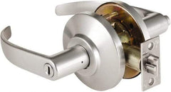 Best - Grade 2 Privacy Lever Lockset - 2-3/4" Back Set, Keyless Cylinder, Brass Alloy, Satin Chrome Finish - Apex Tool & Supply