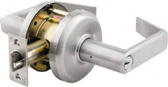 Stanley - Grade 2 Storeroom Lever Lockset - 2-3/4" Back Set, Key In Lever Cylinder, Brass Alloy, Satin Chrome Finish - Apex Tool & Supply