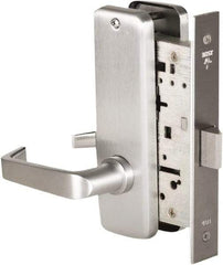 Best - Grade 1 Passage Lever Lockset - 2-3/4" Back Set, Keyless Cylinder, Brass Alloy, Satin Chrome Finish - Apex Tool & Supply
