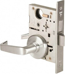 Best - Grade 1 Privacy Lever Lockset - 2-3/4" Back Set, Keyless Cylinder, Brass Alloy, Satin Chrome Finish - Apex Tool & Supply