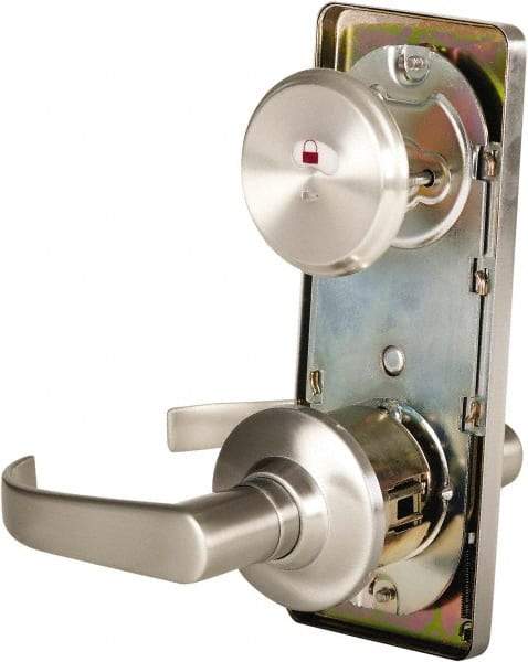 Stanley - Grade 2 Passage Lever Lockset - 2-3/4" Back Set, Keyless Cylinder, Brass Alloy, Nickel Finish - Apex Tool & Supply