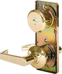 Stanley - Grade 2 Passage Lever Lockset - 2-3/4" Back Set, Keyless Cylinder, Brass Alloy, Bright Brass Finish - Apex Tool & Supply