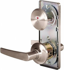 Stanley - Grade 2 Passage Lever Lockset - 2-3/4" Back Set, Keyless Cylinder, Brass Alloy, Nickel Finish - Apex Tool & Supply