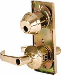 Stanley - Grade 2 Entry Lever Lockset - 2-3/4" Back Set, Key In Lever Cylinder, Brass Alloy, Bright Brass Finish - Apex Tool & Supply