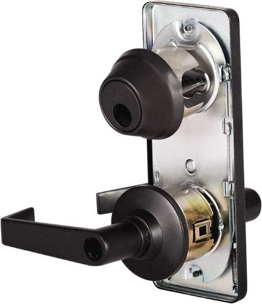 Stanley - Grade 2 Entry Lever Lockset - 2-3/4" Back Set, Key In Lever Cylinder, Brass Alloy, Oil Rubbed Bronze Finish - Apex Tool & Supply